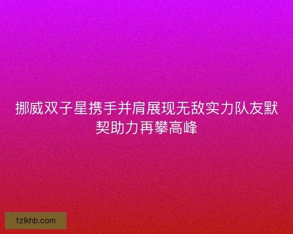 挪威双子星携手并肩展现无敌实力队友默契助力再攀高峰 挪威双子星携手并肩展现无敌实力队友默契助力再攀高峰
